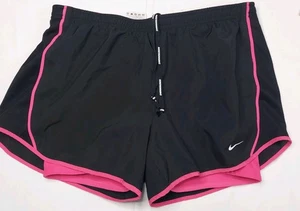 Nike Damen Med Dri-FIT Laufshorts schwarz pink gefüttert Sport Training Gym M - Bild 1 von 9