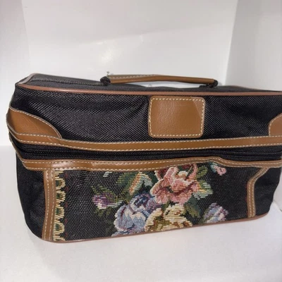 Bolso de Cosméticos Tapiz Floral Pequeño Vintage con Cremallera 10X6X3.5 Foto 1 de 4