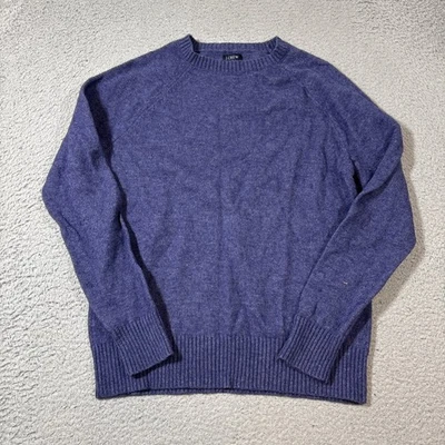 Suéter cuello redondo J.CREW para hombre talla S púrpura mezcla de lana de cordero supersuave Foto 1 de 4