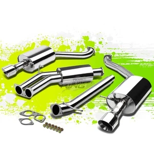 SILENCIADOR ESCAPE J2 DOBLE PUNTA ALTA POTENCIA CARRERAS CATBACK PARA 03-08 AUDI A4 PL46 B7 - Imagen 1 de 8