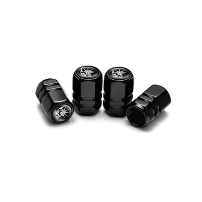 Tapas de vástago de válvula de neumático de rueda de motor de coche con logotipo de Estatua de la Libertad negras de 4 piezas universales Foto 1 de 3