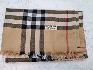 Vintage Burberry London Cashmere Nova Check Shawl/Scarf, Made In Scotland. - Picture 1 of 14