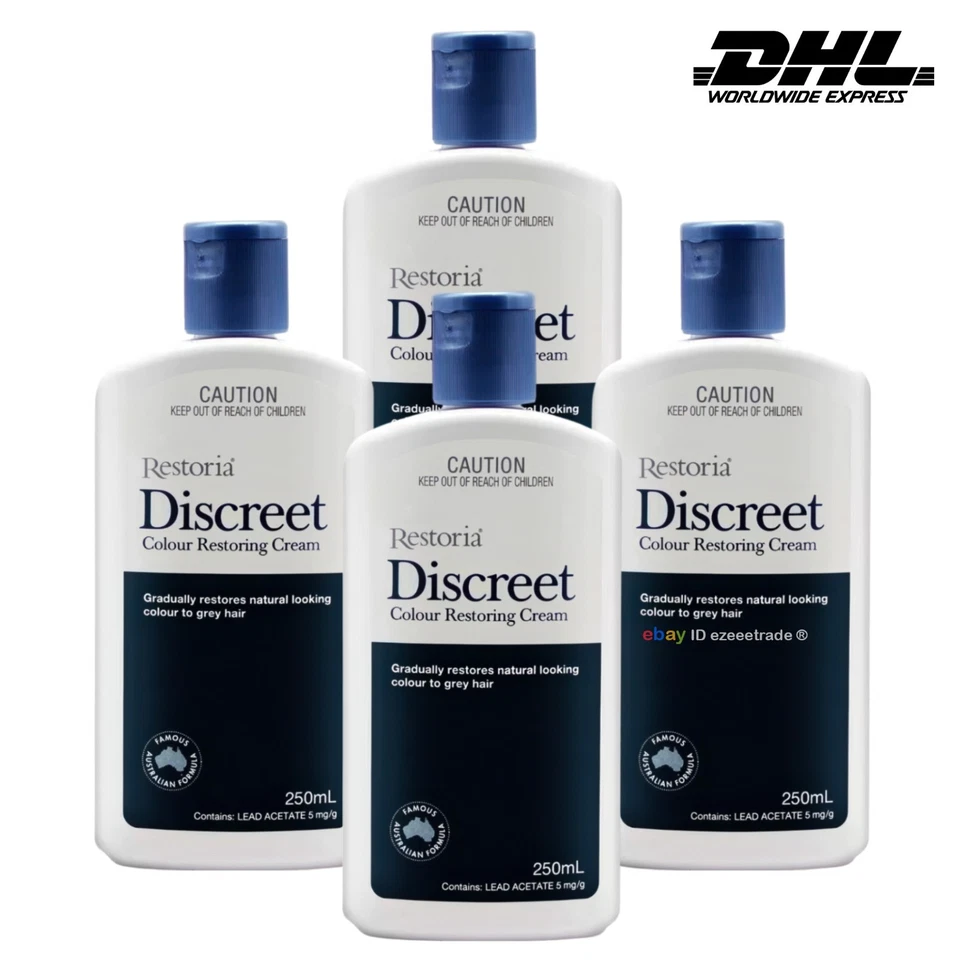 RESTORIA Discreet Colour Restoring Cream Pack Grey Hair to Black Unisex 250ml - image 1 of 4