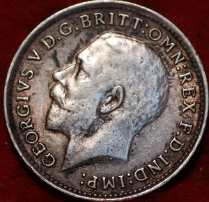 1918 Great Britain 3 Pence Silver Foreign Coin - Picture 1 of 2