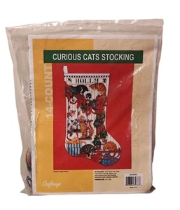 Kit de Medias Punto de Cruz Donna Kooler Curious Cats De Colección Punta de Aguja NUEVO - Imagen 1 de 4