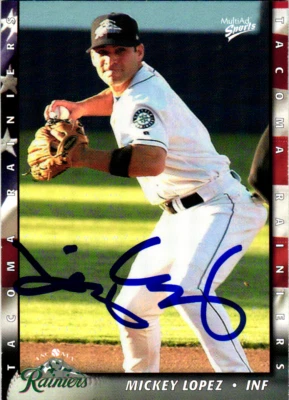 Mickey Lopez Signed 2004 MultiAd Tacoma Rainiers #20 Seattle Mariners - Image 1 of 2