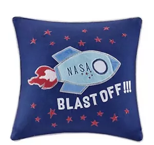 Cuscino Decorazione "Blast Off" Orbita Bambini Ragazzi | Nave Spaziale NASA - Foto 1 di 2