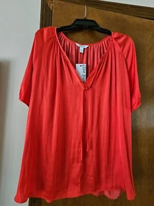 Nine West woman's size XXL  coral red blouse - Picture 1 of 9