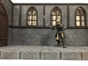 Action figure diorama da parete in pietra medievale grande scala 1:12 legioni mitiche - Foto 1 di 5