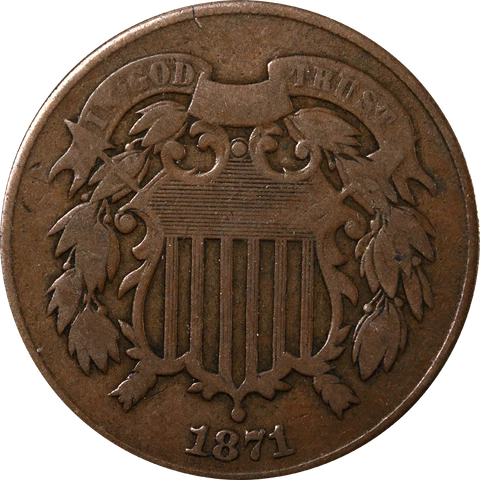1871 Two (2) Cent Piece Great Deals From The Executive Coin Company Cover