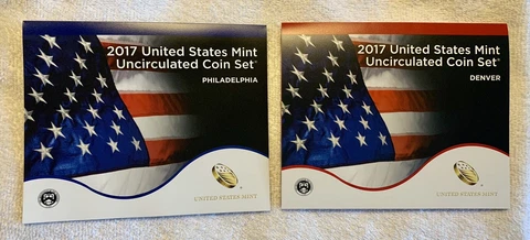 2017 P & D US Mint Set Uncirculated 20 Coins OGP Original Mint Packaging Cover
