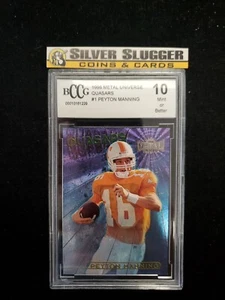 1998 Peyton Manning Metal Universe Quasars #1 BCCG 10 RC Rookie Card Colts - Picture 1 of 2