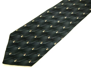 Arrow Mens Necktie Tie Black Grey Brown Geometric 60" - Picture 1 of 4