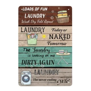 Laundry Room Decor Laundry Room Laundry Rules Metal Sign Funny Sign Wall Plaq - Picture 1 of 7