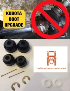 *Kubota BX GR Tie Rod Rubber Boot Kit Inner Outer Upgraded Style 1 Yr Warranty* - Picture 1 of 2