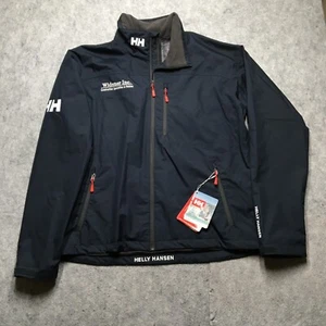 Helly Hansen Crew Sailing Jacket Mens 2XL Navy Blue Windbreaker Performance Reg - Picture 1 of 14