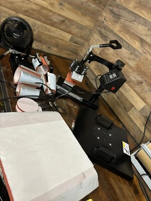 Combo Heat Press Machine 15x15” 8 in 1 Lightly Used, some parts were never used - Image 1 of 4