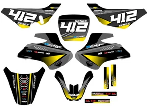 2000-2006 JR 50 SURGE Black Senge Graphics Kit Compatible with Suzuki - Picture 1 of 10