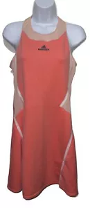 Adidas by Stella McCartney Barricade Coral Mesh Collar & Sides Tennis Dress L - Picture 1 of 6