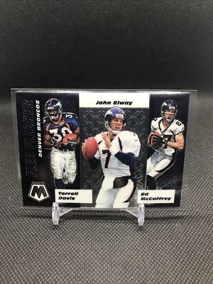 2020 Mosaic Flea Flicker Denver Broncos Elway Davis McCaffrey - Prizm  - Image 1 of 3