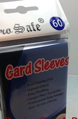 60 小号 Pro-Safe 甲板保护膜 YuGiOh/CardFight Vanguard 卡套 — 第 1/4 张图片