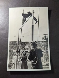 1936 Germany Berlin Olympics RPPC Postcard Cover Earl Meadows USA Gold Medal - Picture 1 of 2