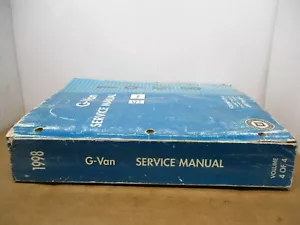 1998 GMC/Chevrolet G Van Service Manual BOOK 2 OF 2 - Picture 1 of 5