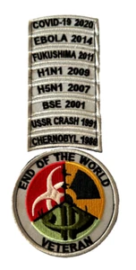 Pandemic Patch Corona Default Chernobyl " End Of The World Veteran " Apocalypse - Picture 1 of 4