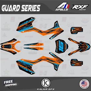 Graphics Kit for Apollo RXF Freeride 150 190 Guard Series - Orange Cyan - Bild 1 von 6