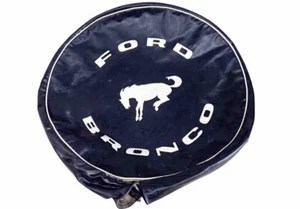 Vintage Ford Bronco OEM Spare Tire Cover Black & White 80's-90's FoMoCo AWESOME - Picture 1 of 24