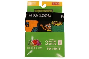 Fruit of the Loom Tagless Boys' Prints Boxer Brief Underwear - Picture 1 of 2