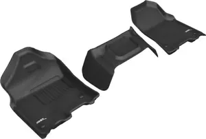 Fit 2019-2019 Ram 1500 All Weather Floor Mat Front Set Kagu Black - Picture 1 of 5