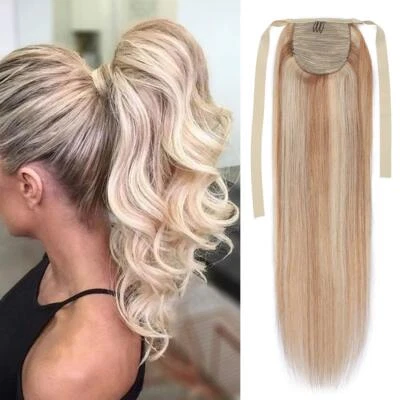 Thick Drawstring Tie Up Hairpieces 100% Real Human Hair Extension Ponytail 100g - Image 1 of 4