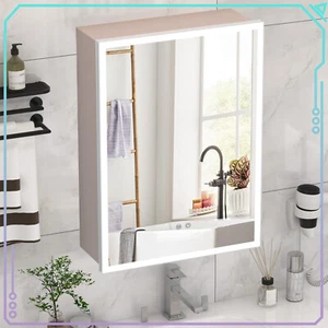 Badezimmer Wandspiegelschrank mit LED Licht Touch Switch Wasserdicht Lagerung - Bild 1 von 10
