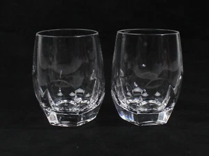 Whiskey Glasses Set of 2 Tumbler Scotch Tequila Signed Marked - Picture 1 of 11