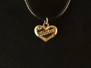 Anhänger Sister mit Kette 24 Karat Vergoldet Schwester Geschwister Familie - Bild 1 von 3