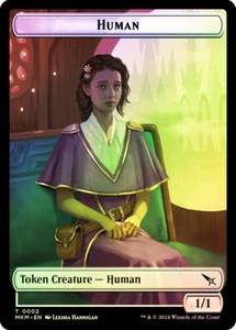 MTG FOIL {Human Token} // {Thopter Token} (1/1) - Murders at Karlov Manor #002 - Imagen 1 de 1