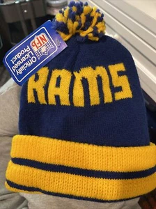 NWT VTG Vintage 70s 80s NFL Los Angeles Rams Beanie Toque Cap New Old Stock NOS - Picture 1 of 5