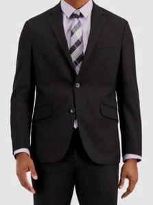 Kenneth Cole Men's Black Techni-Cole Slim-Fit 2-Piece Jacket Pants Suit Size 38S - Picture 1 of 4