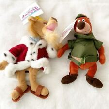 Vintage Disney store Robin Hood Little John and Prince John beanie baby set