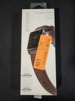 Correa de reloj de cuero clásica Nomad para Apple Watch 38 mm marrón Foto 1 de 3
