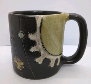 Mara Mexico Stoneware Soup Mug Solar System Space Planets Sun Travel Folk Art - Picture 1 of 8
