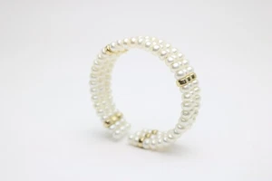 Perlen Armband mit 585 Gelbgold - Bild 1 von 7