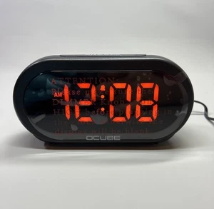 Ocube Digital Alarm Clock Large Display USB Charging Port Simple Office Home - Picture 1 of 17