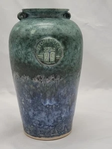 Vintage Conwy Pottery Wales Celtic Heritage Collection Vase grün blau meliert - Bild 1 von 12