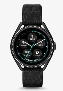 Michael Kors Gen 5E MKGO Smartwatch Black / Black Rubber MKT5121V -NEW SEALED - Picture 1 of 7