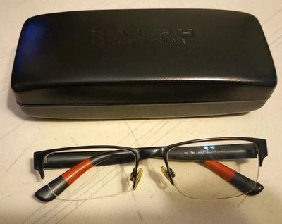 Monturas de gafas Ralph Lauren PH1185 9267 56 mm NEGRO/ROJO media llanta con estuche RL Foto 1 de 4