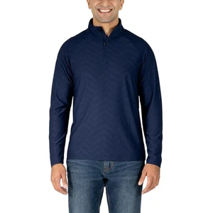 Gerry Men's Active Quarter Zip Long Sleeve Blue Medium- New - Picture 1 of 5