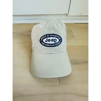 Gorra de Béisbol Jeep Y2K Caqui/Azul Logo Exterior Hecha en EE. UU. Unisex Foto 1 de 4