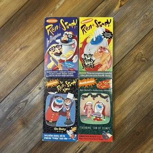 Nickelodeon Ren And Stimpy Vhs Tapes Lot Of 4 Rare Orange Tapes Vhs Lot - Picture 1 of 2